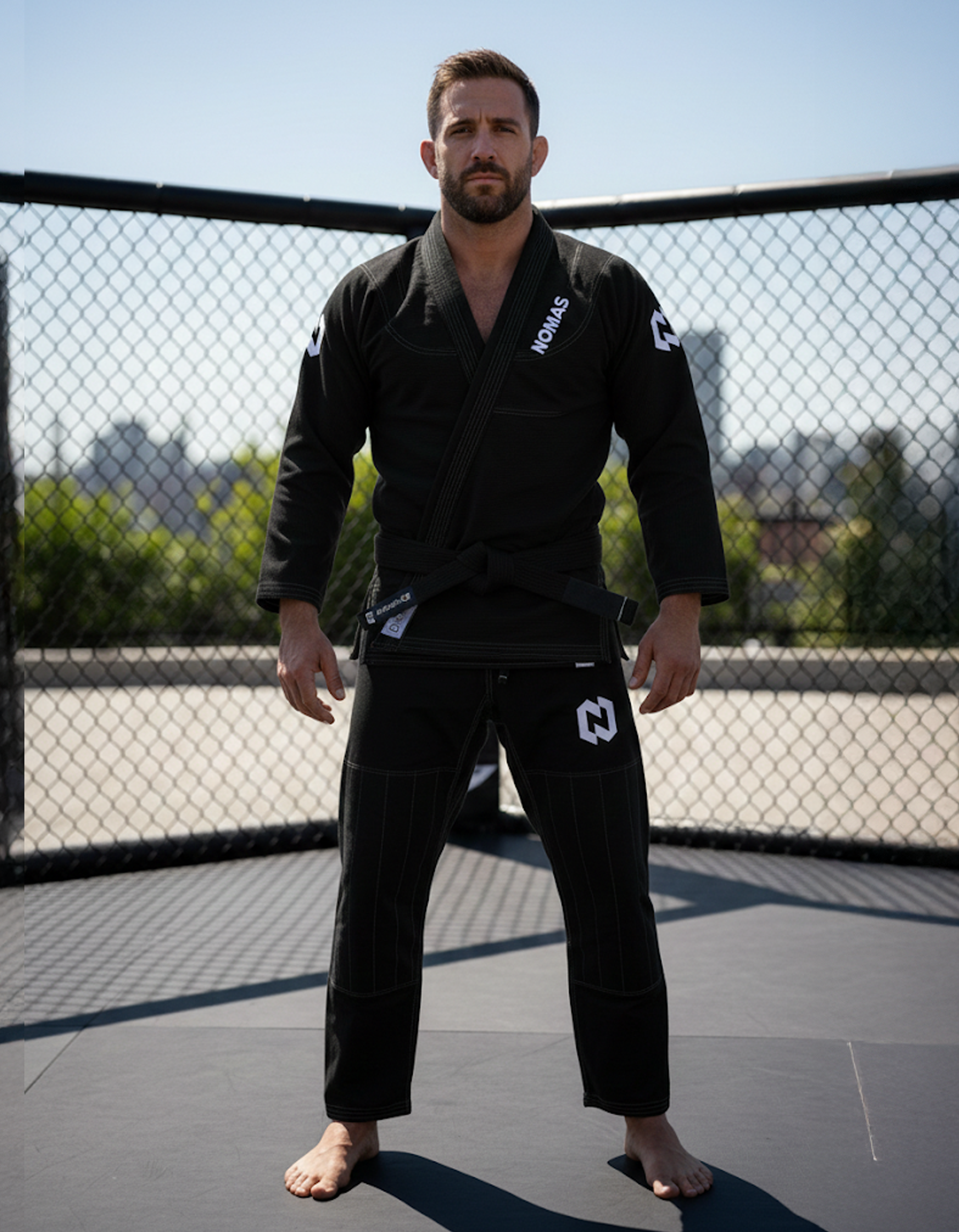 Brazilian Jiu Jitsu Gi  450 gsm with 10 oz Cotton Twill Pant- Black