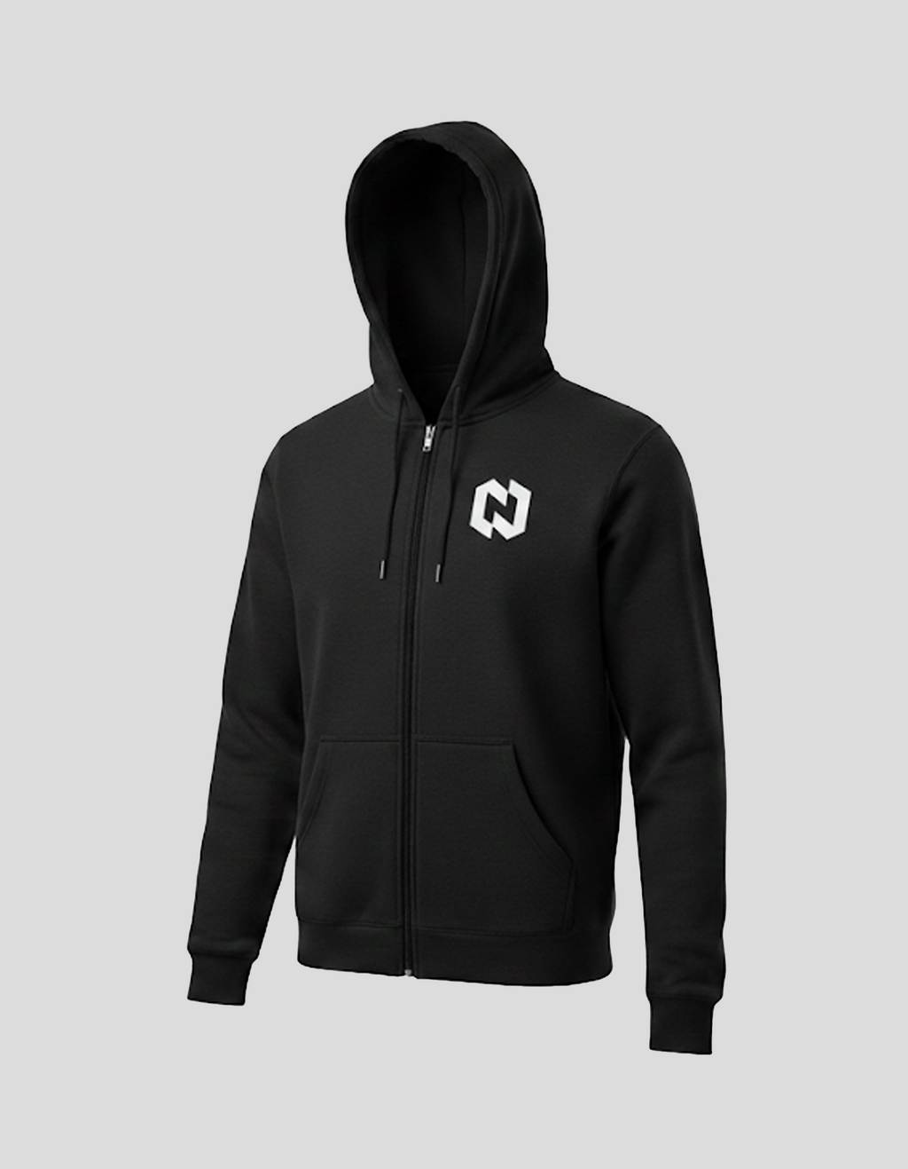 Zipper Hoodie Black 350gsm