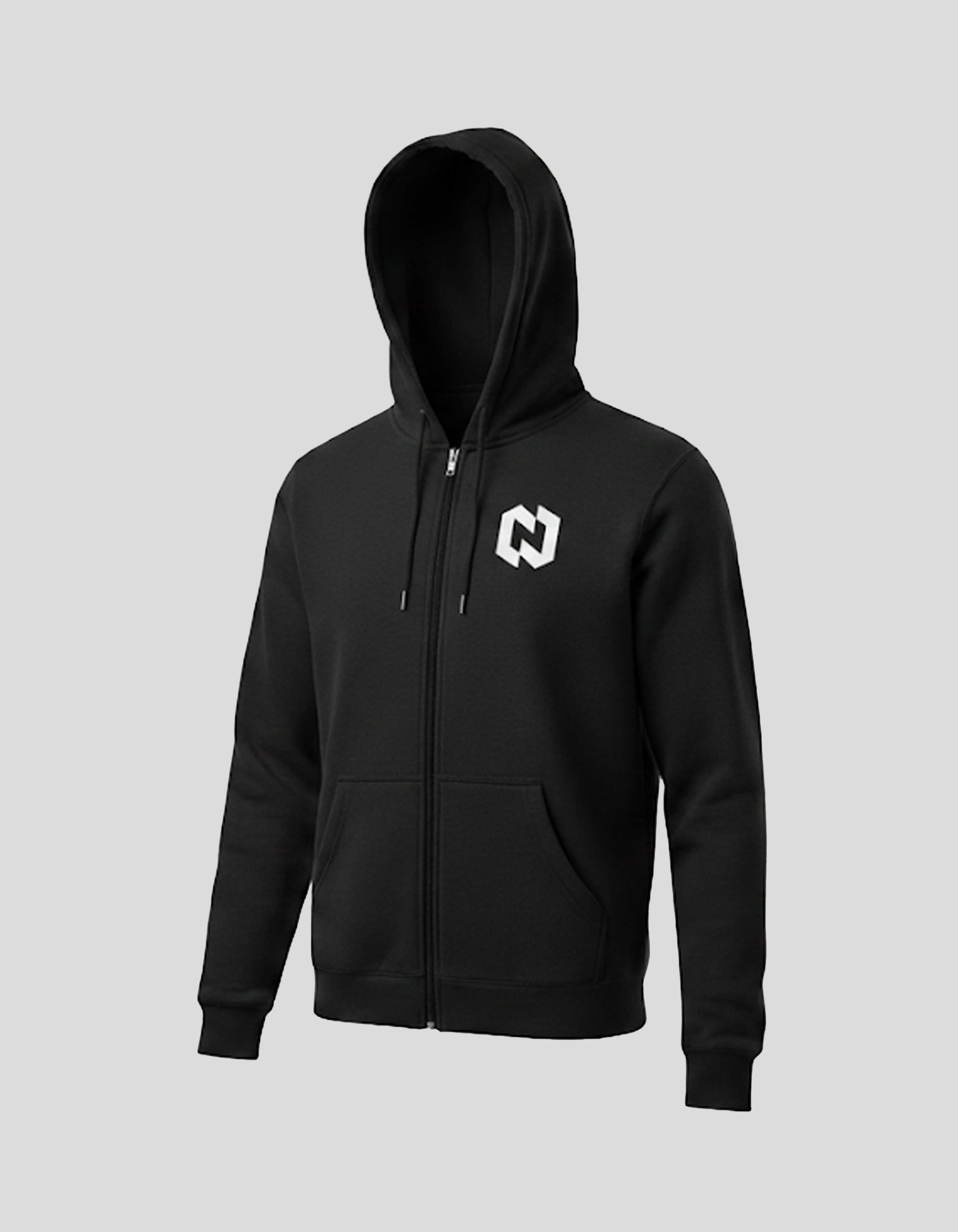Zipper Hoodie Black 350gsm