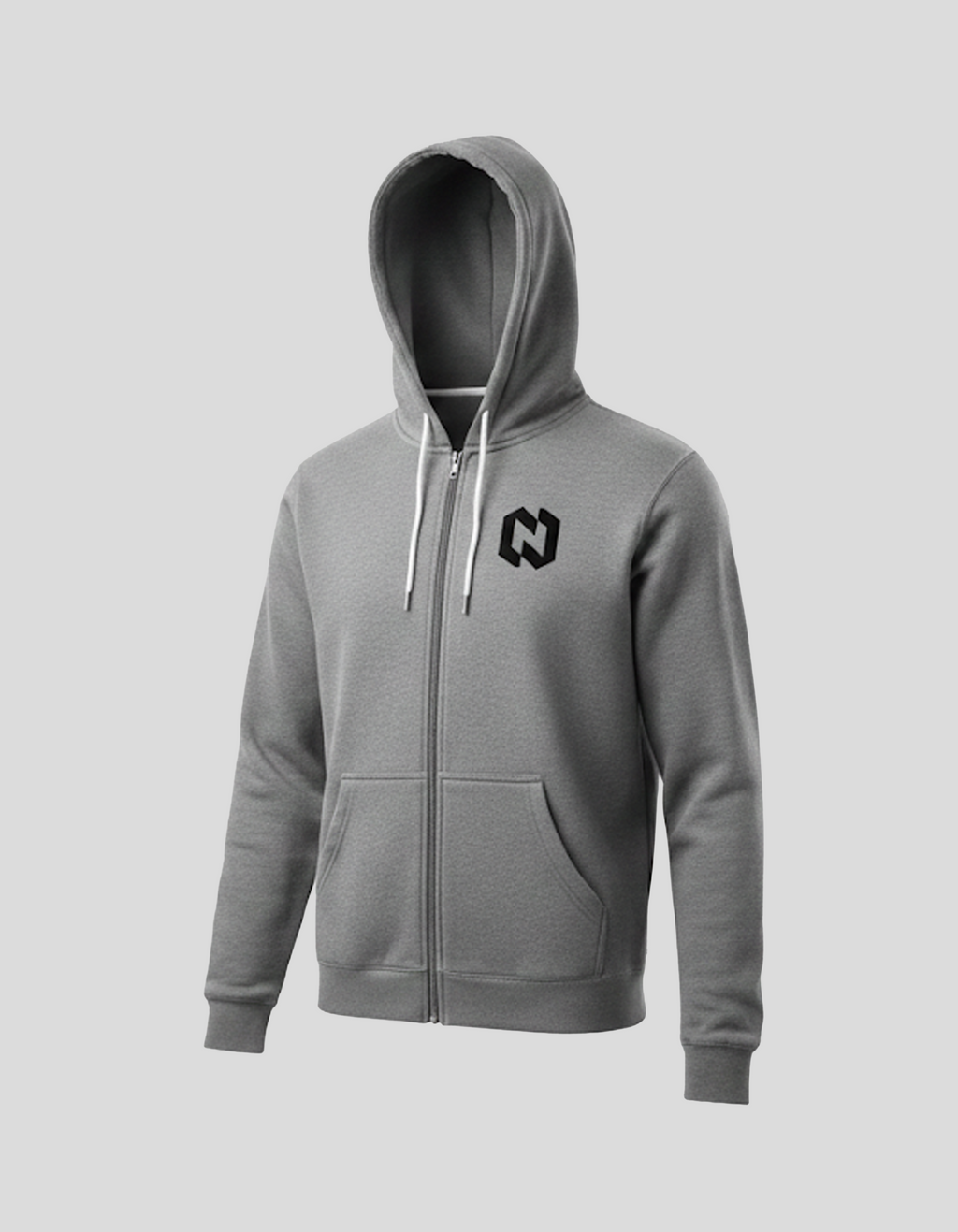 Zipper Hoodie Grey 350gsm