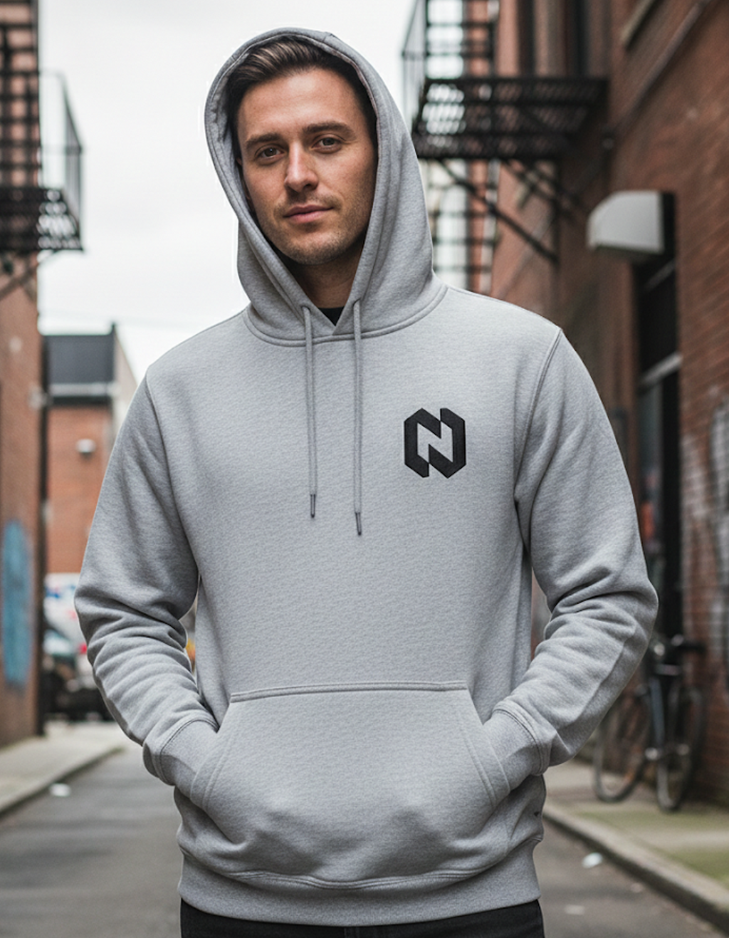 Pullover Hoodie Grey 350gsm