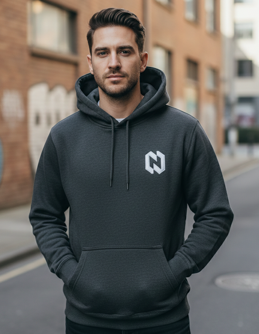 Pullover Hoodie Charcoal 350gsm