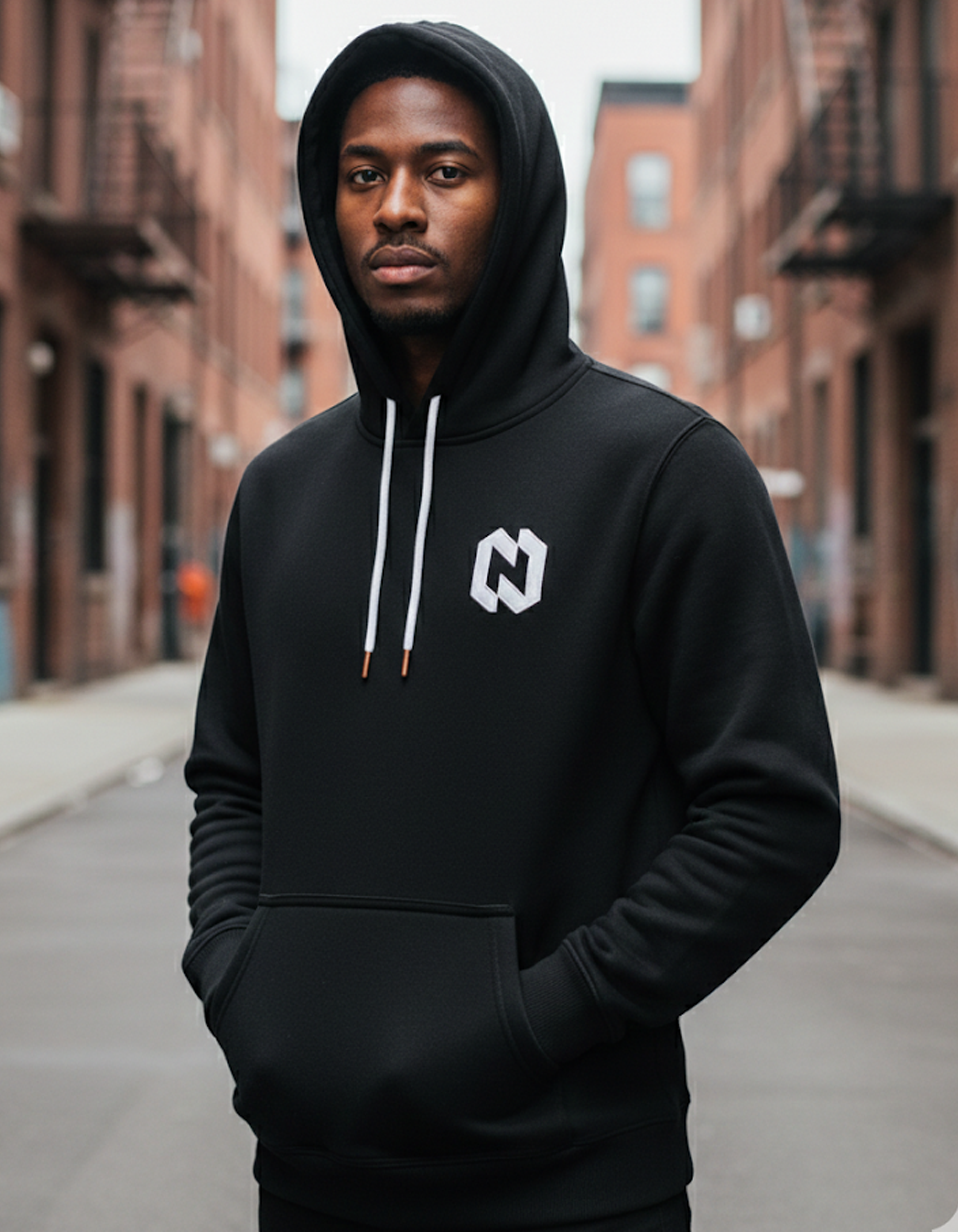 Pullover Hoodie Black 350gsm