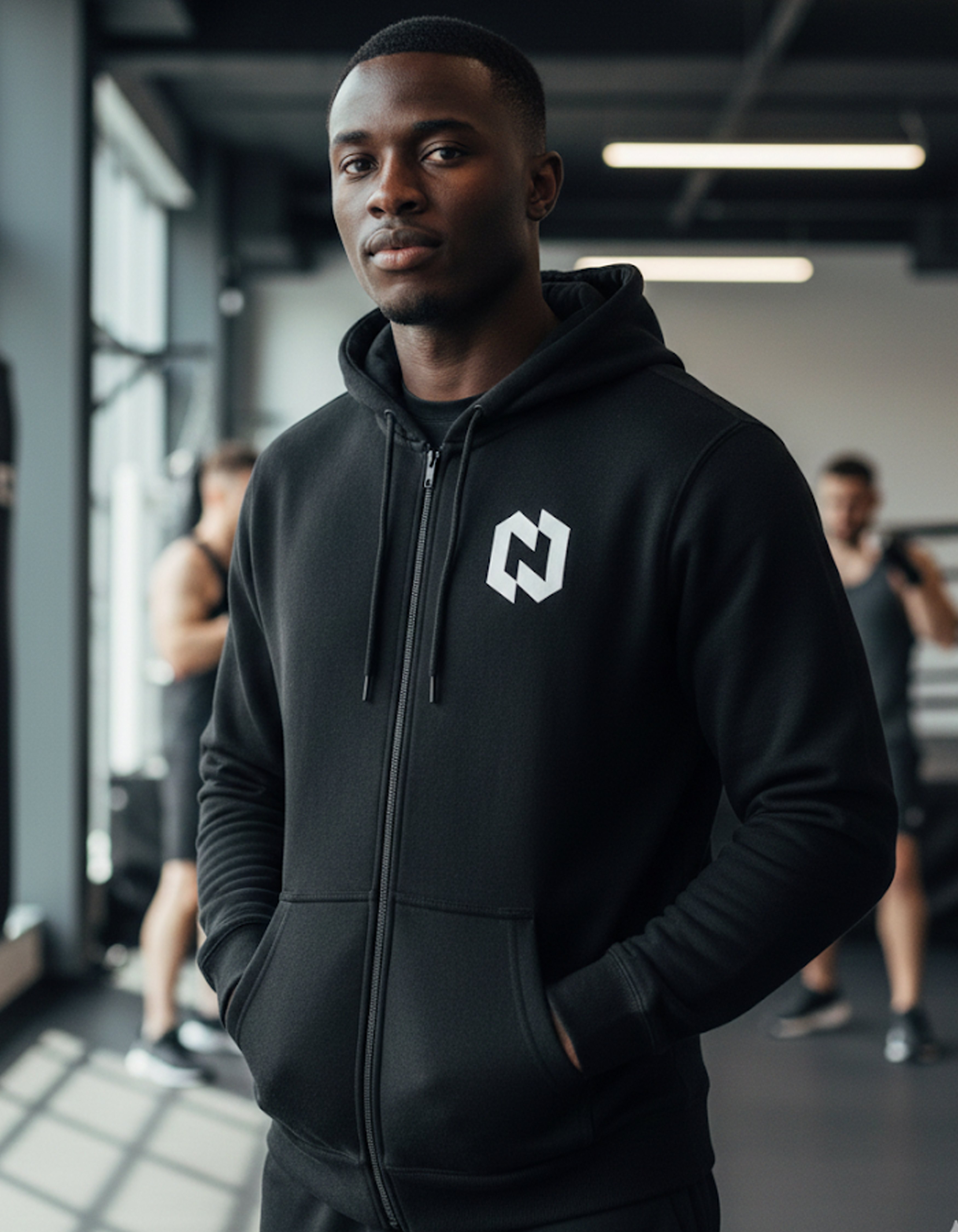 Zipper Hoodie Black 350gsm