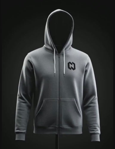 Zipper Hoodie Grey 350gsm